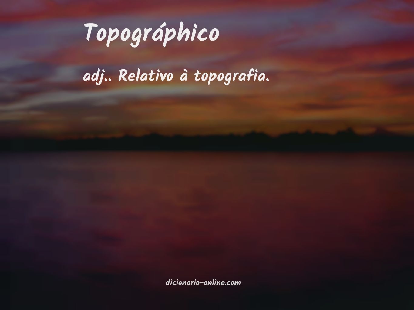 Significado de topográphico