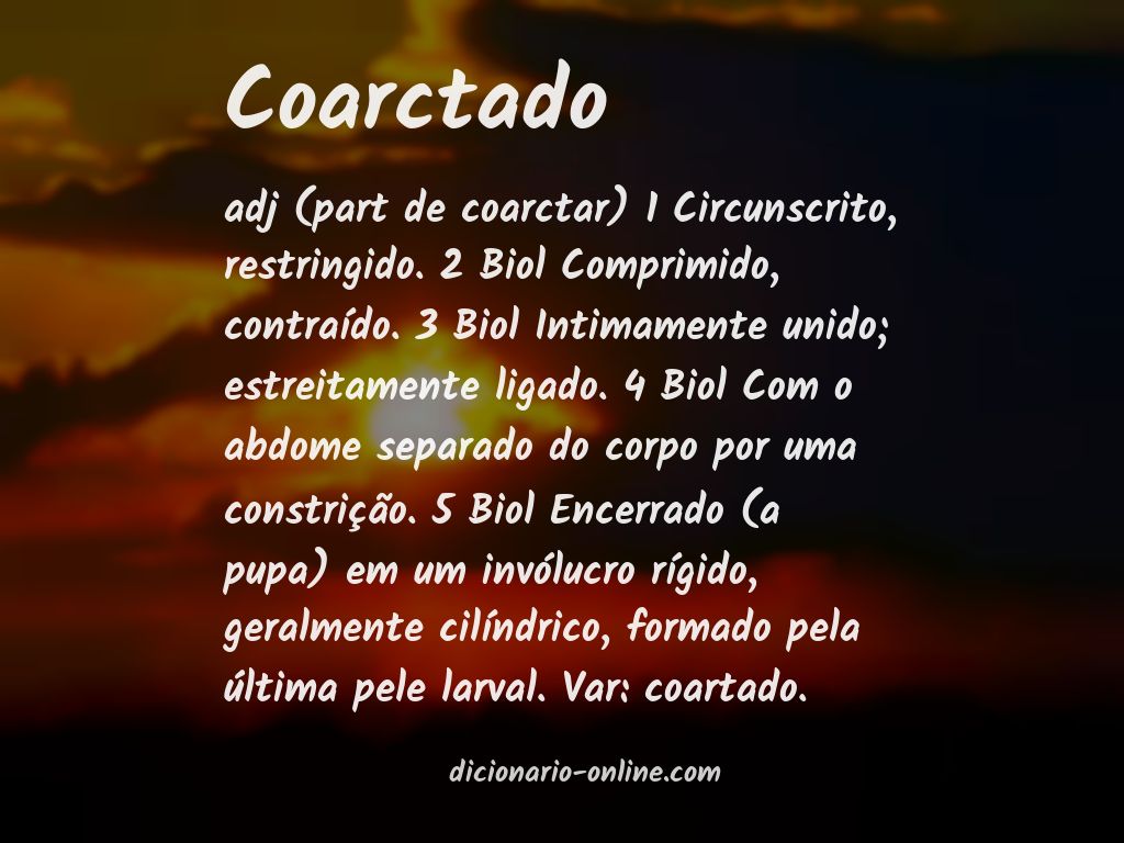 Significado de coarctado