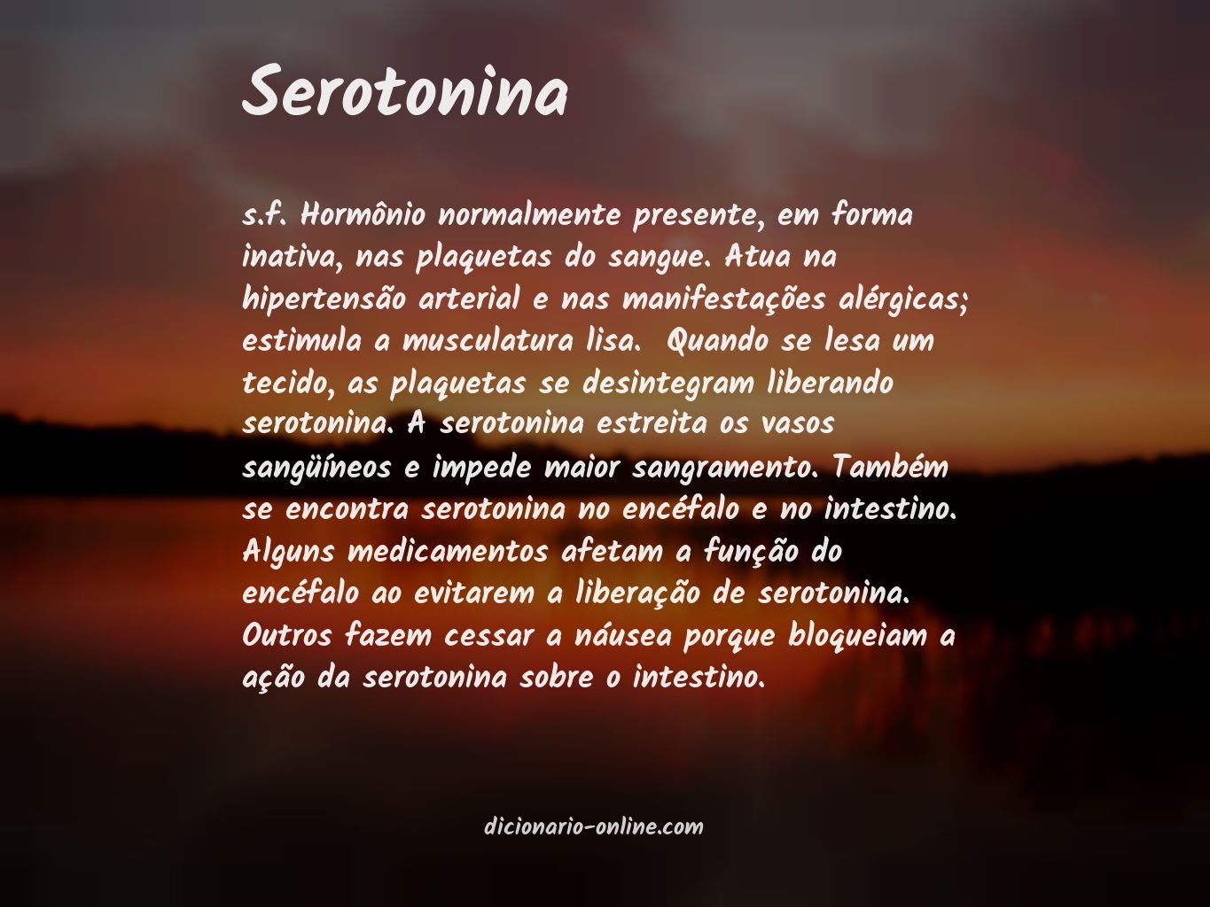 Significado de serotonina