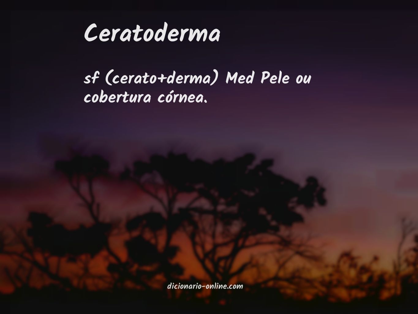 Significado de ceratoderma