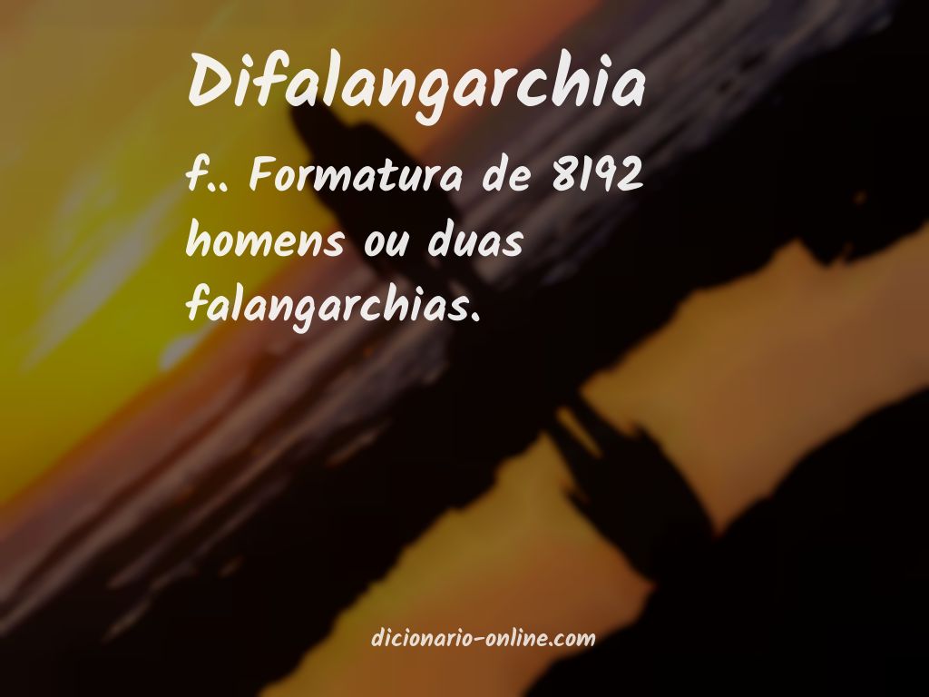 Significado de difalangarchia