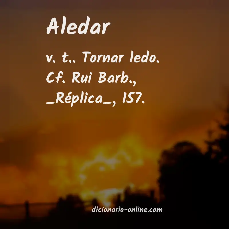 Significado de aledar