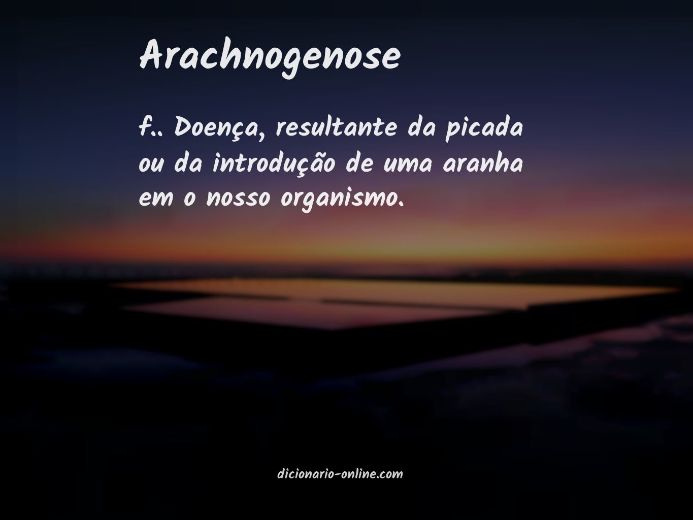 Significado de arachnogenose