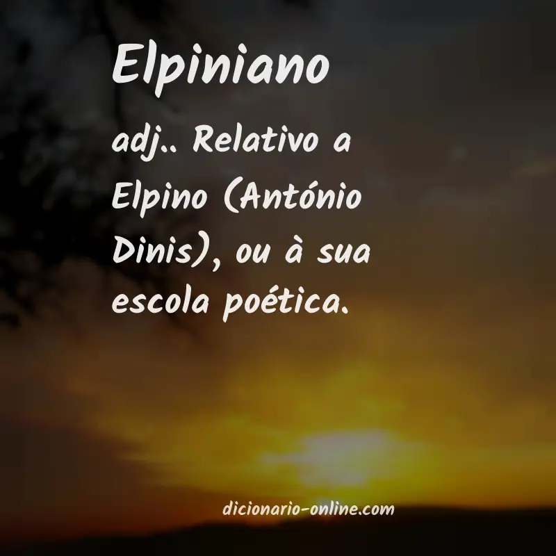 Significado de elpiniano