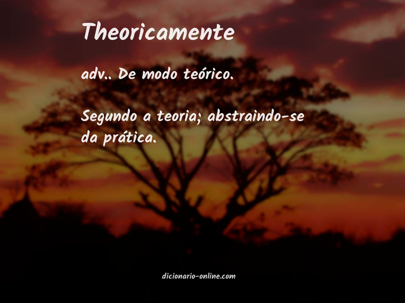 Significado de theoricamente