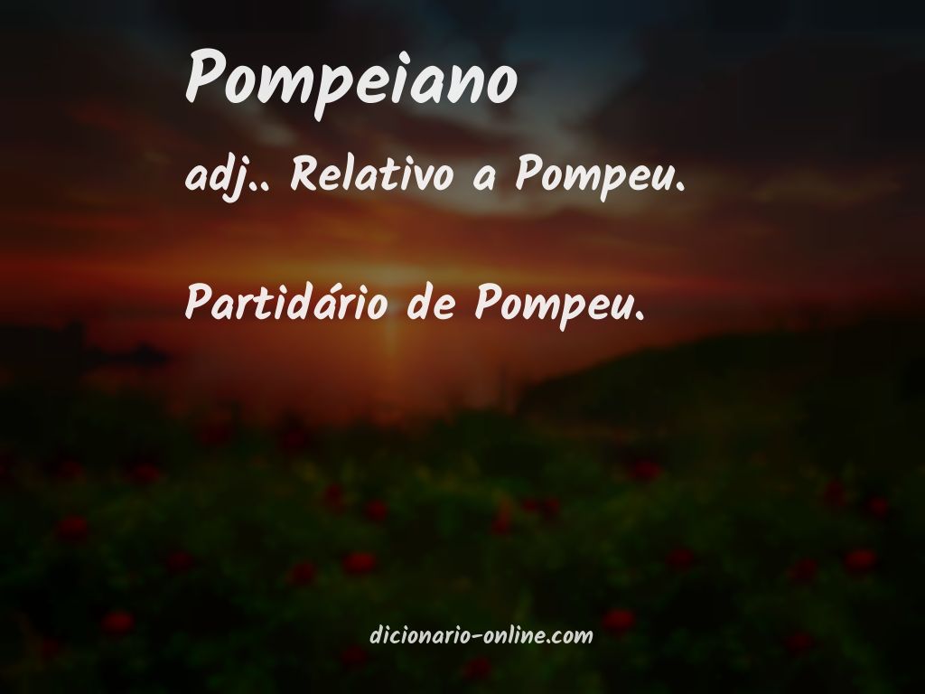 Significado de pompeiano