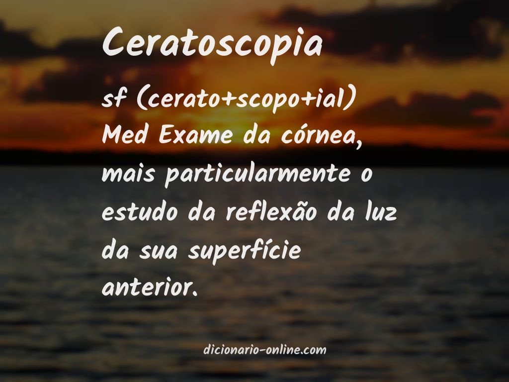 Significado de ceratoscopia