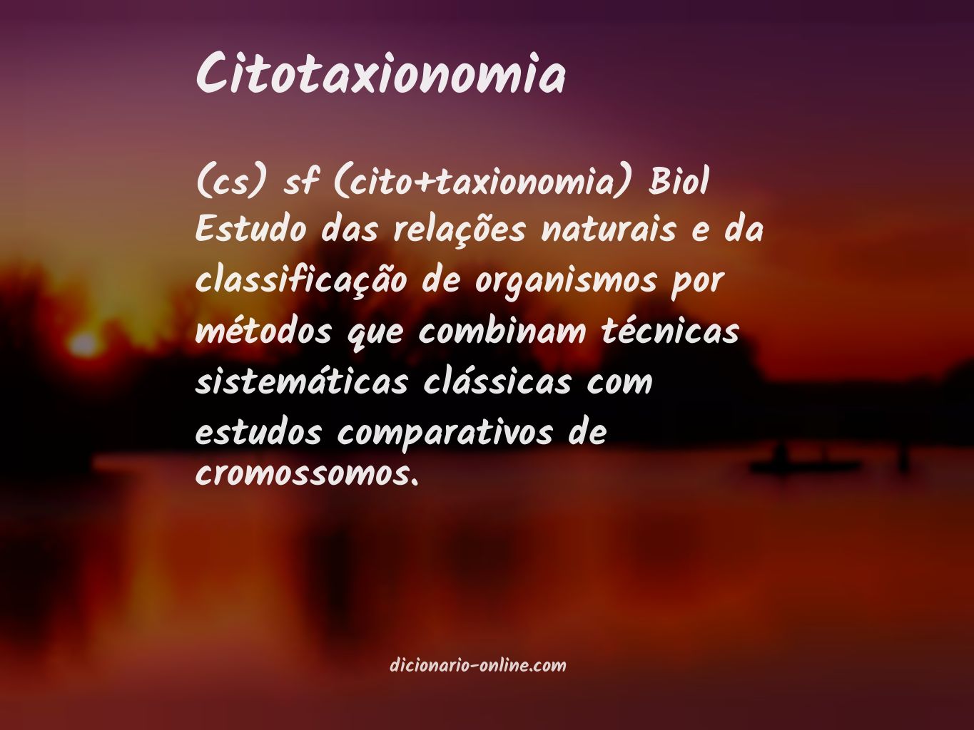 Significado de citotaxionomia