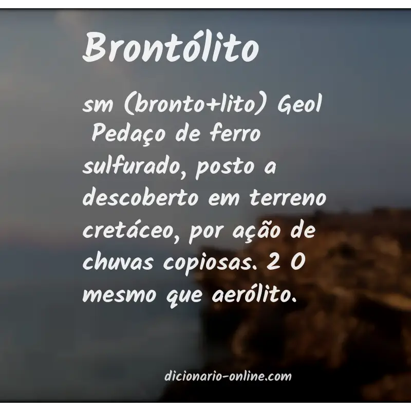 Significado de brontólito
