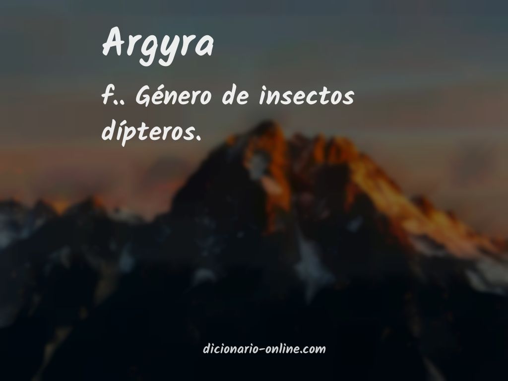 Significado de argyra