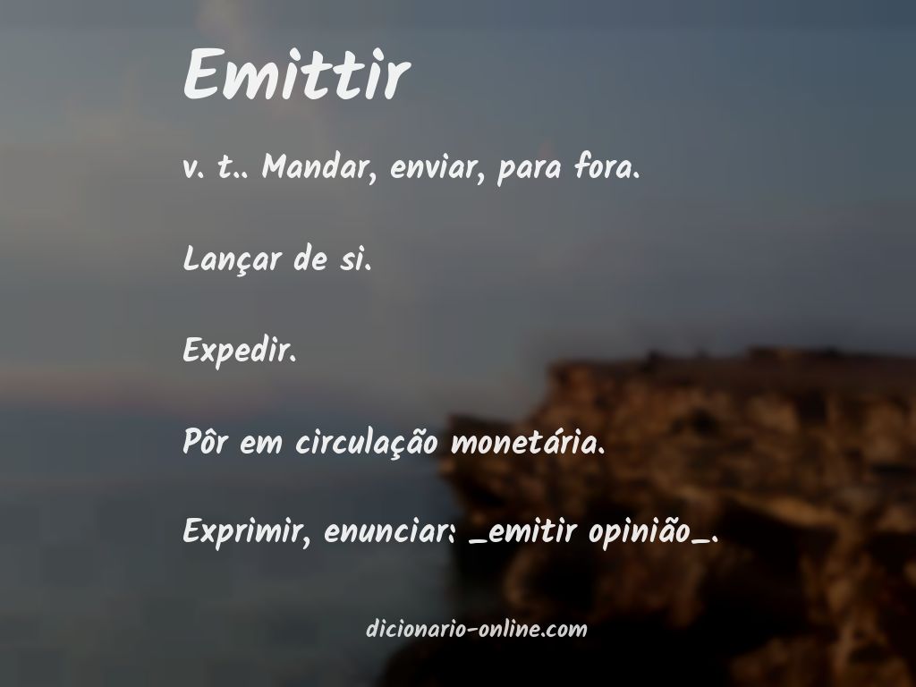 Significado de emittir