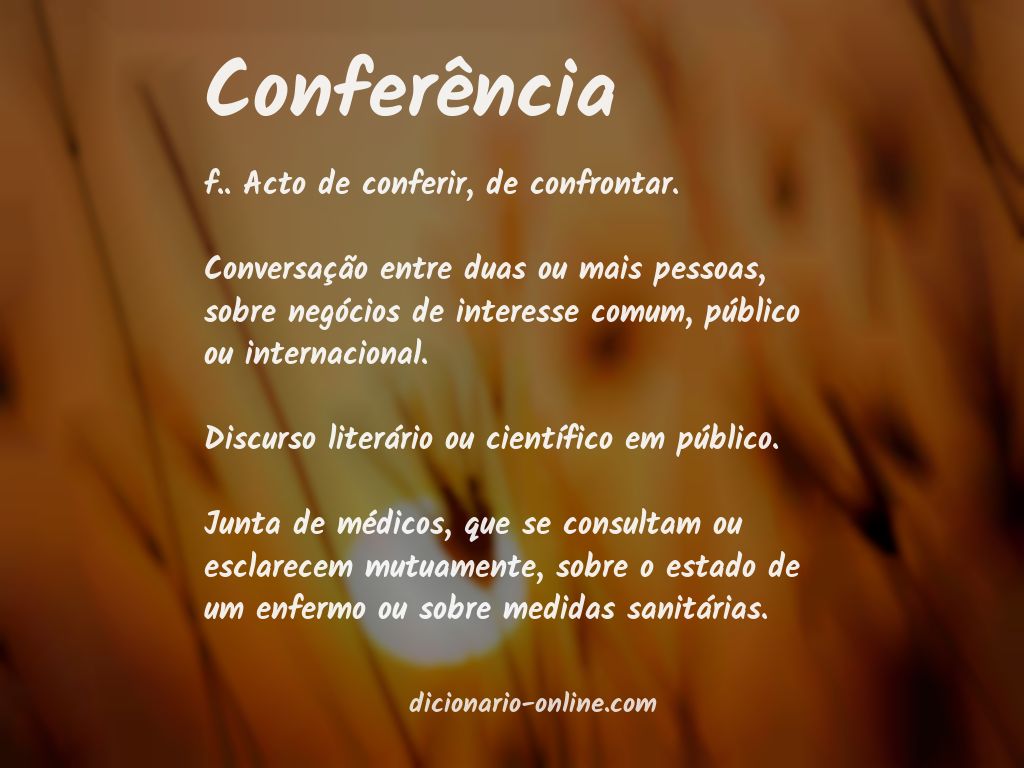 Significado de conferência
