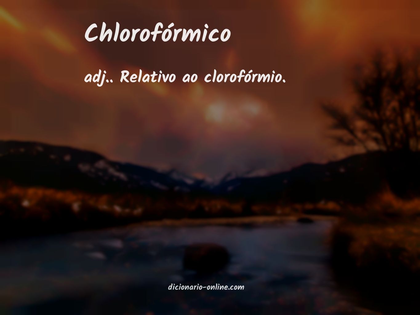 Significado de chlorofórmico