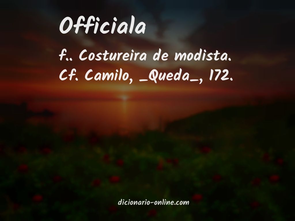 Significado de officiala