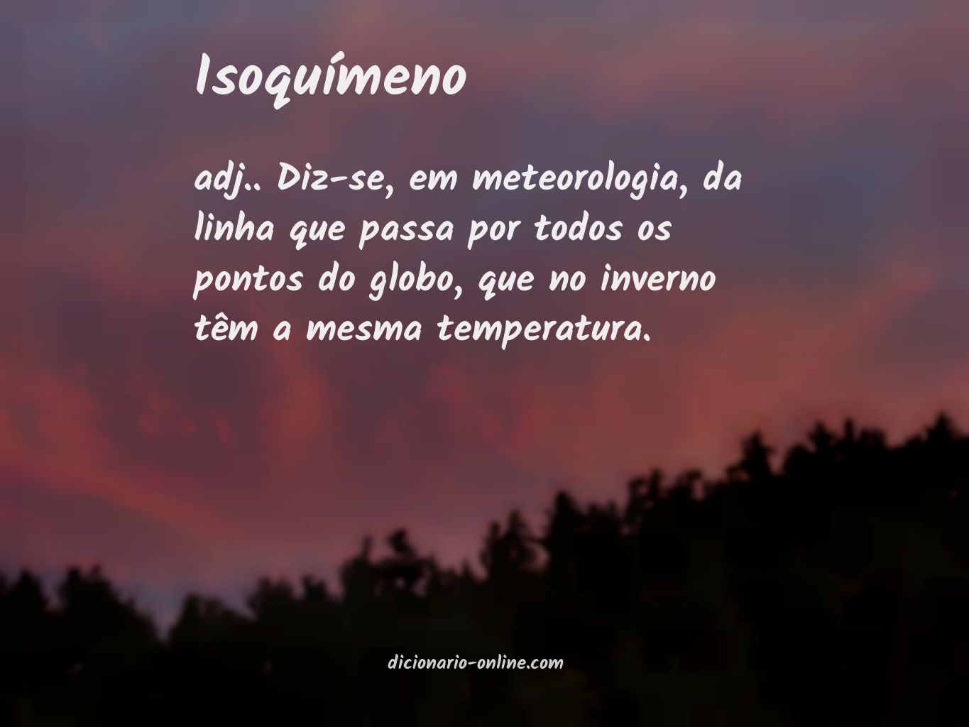 Significado de isoquímeno