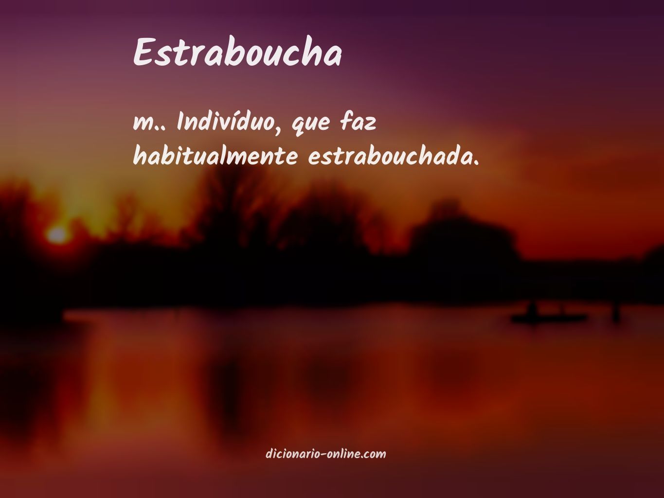 Significado de estraboucha