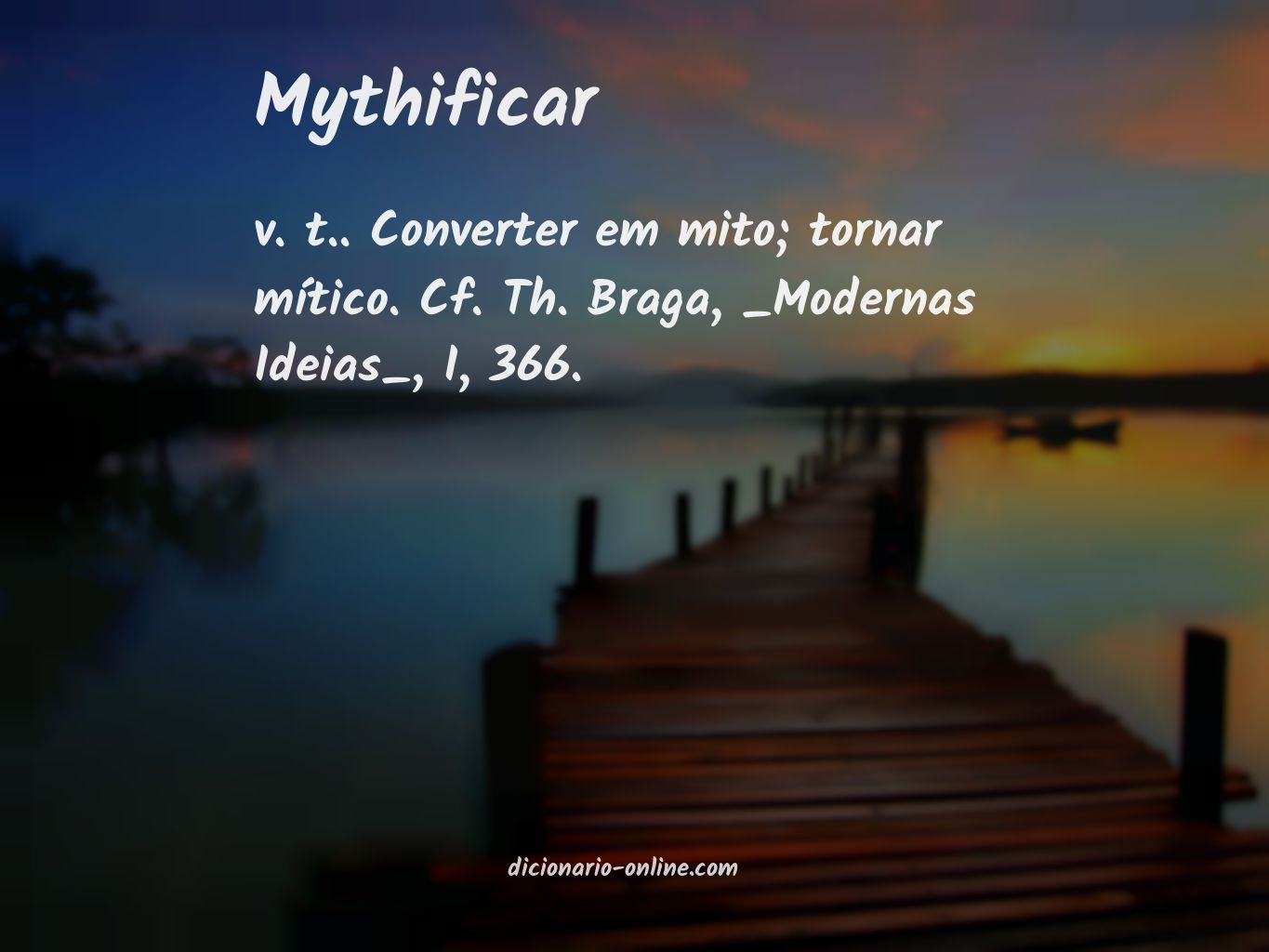 Significado de mythificar