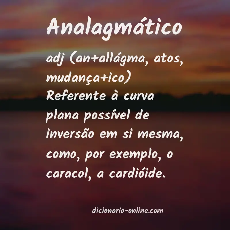 Significado de analagmático