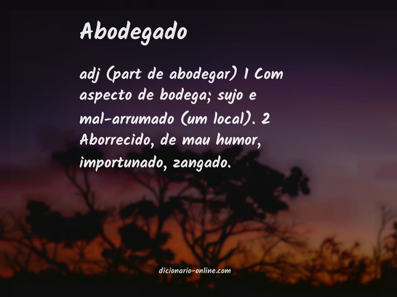 Significado de abodegado