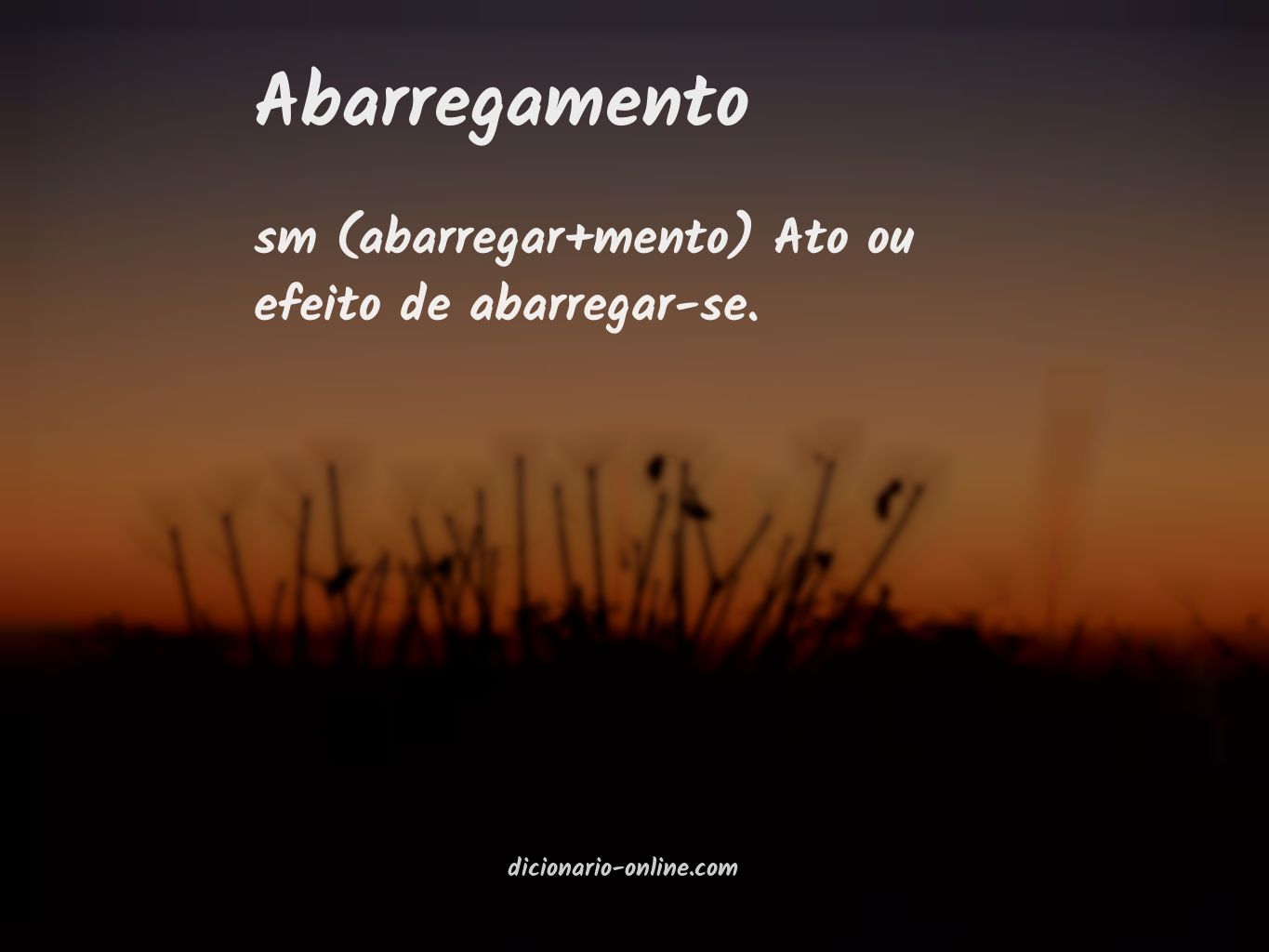 Significado de abarregamento