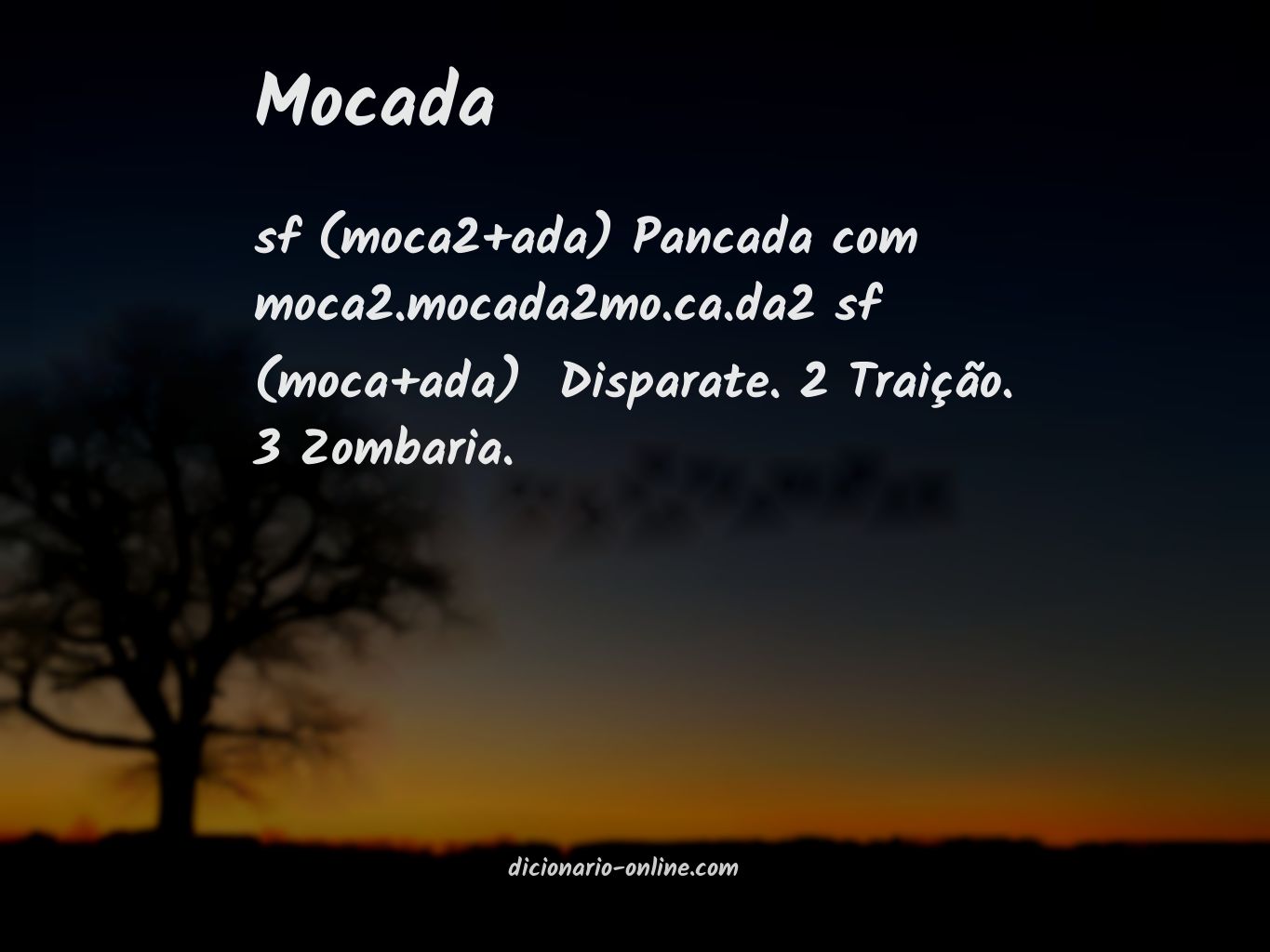 Significado de mocada