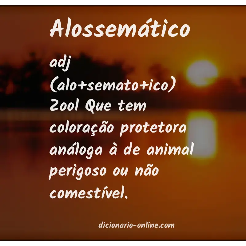 Significado de alossemático