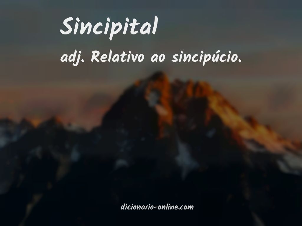 Significado de sincipital