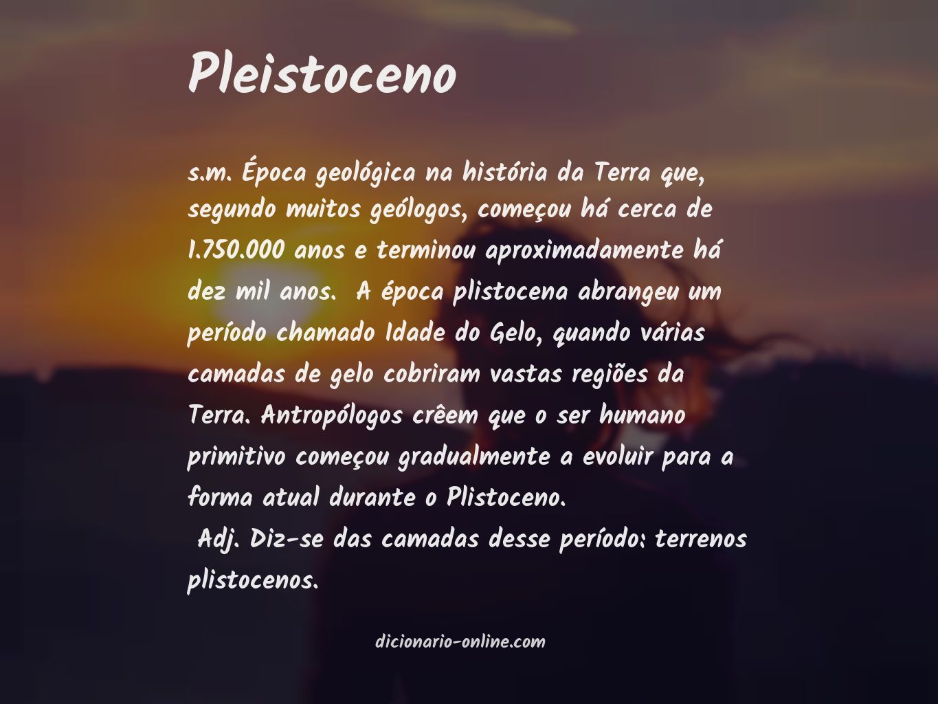 Significado de pleistoceno