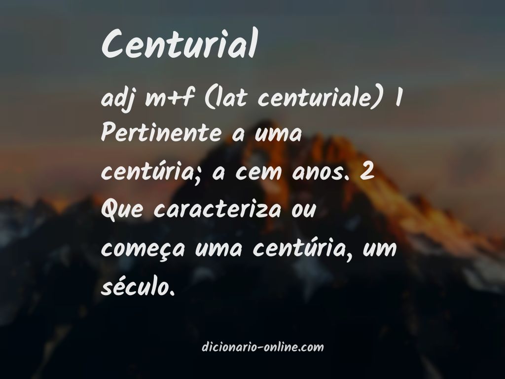 Significado de centurial