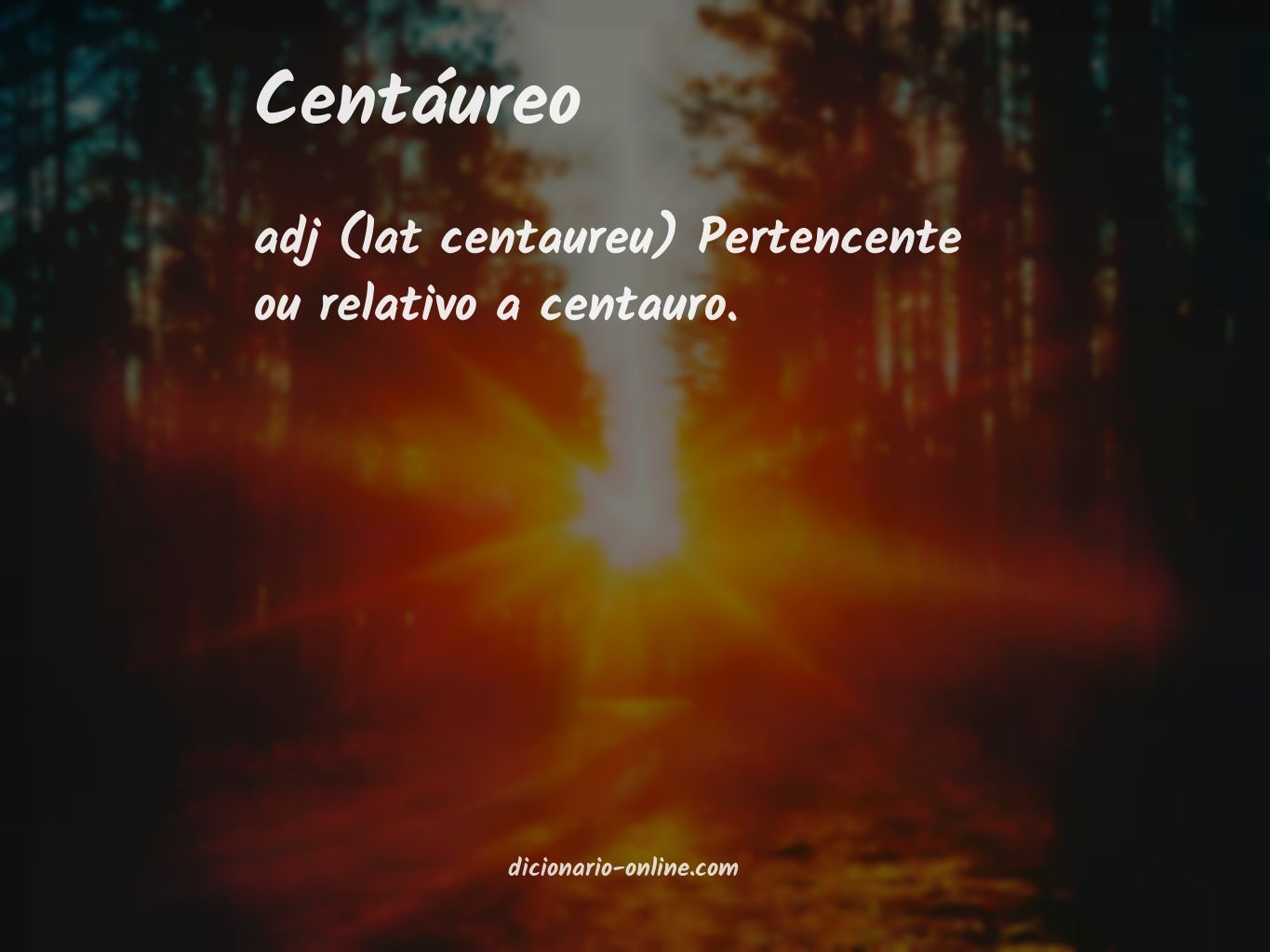 Significado de centáureo