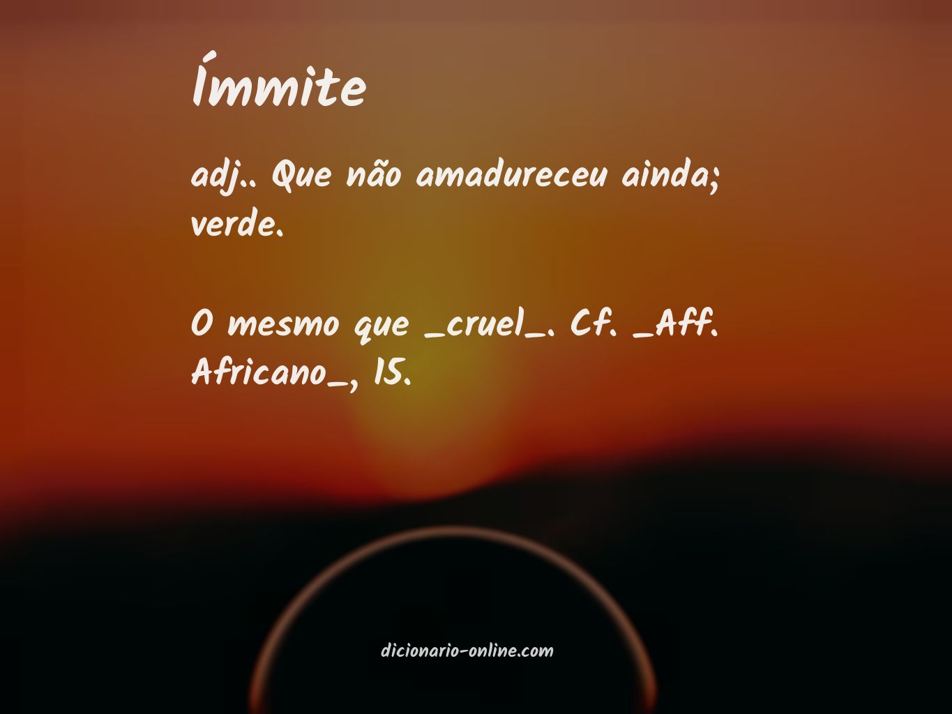 Significado de ímmite