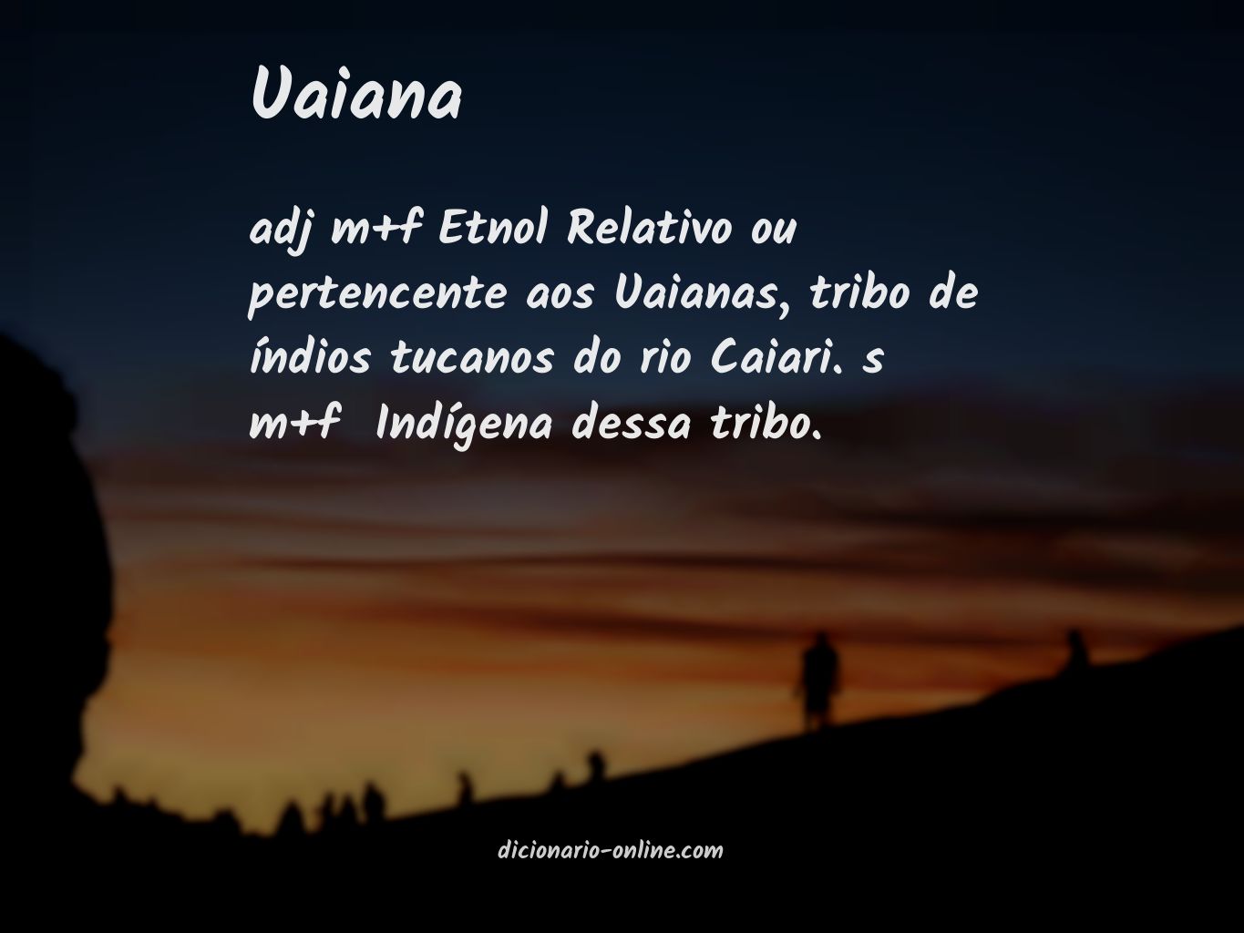 Significado de uaiana