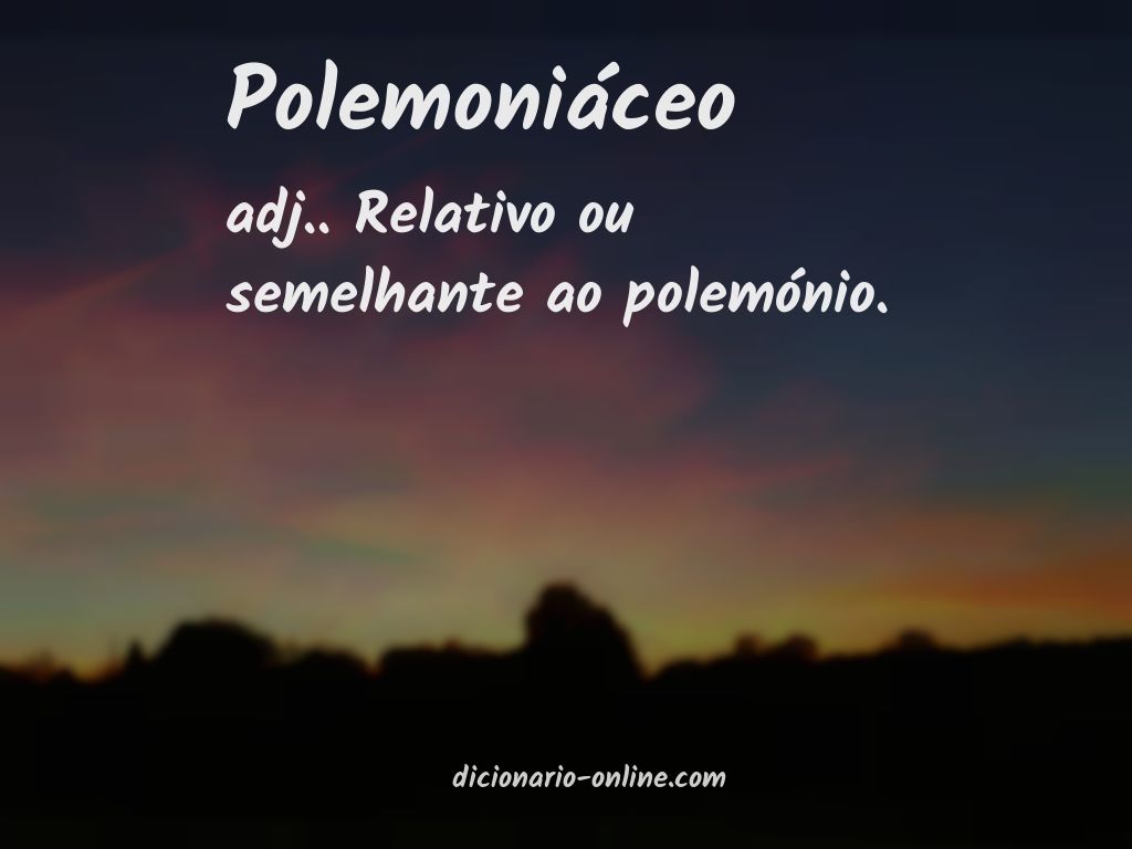 Significado de polemoniáceo