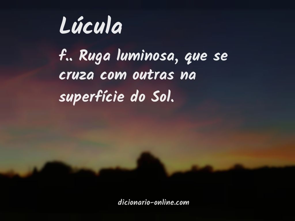 Significado de lúcula