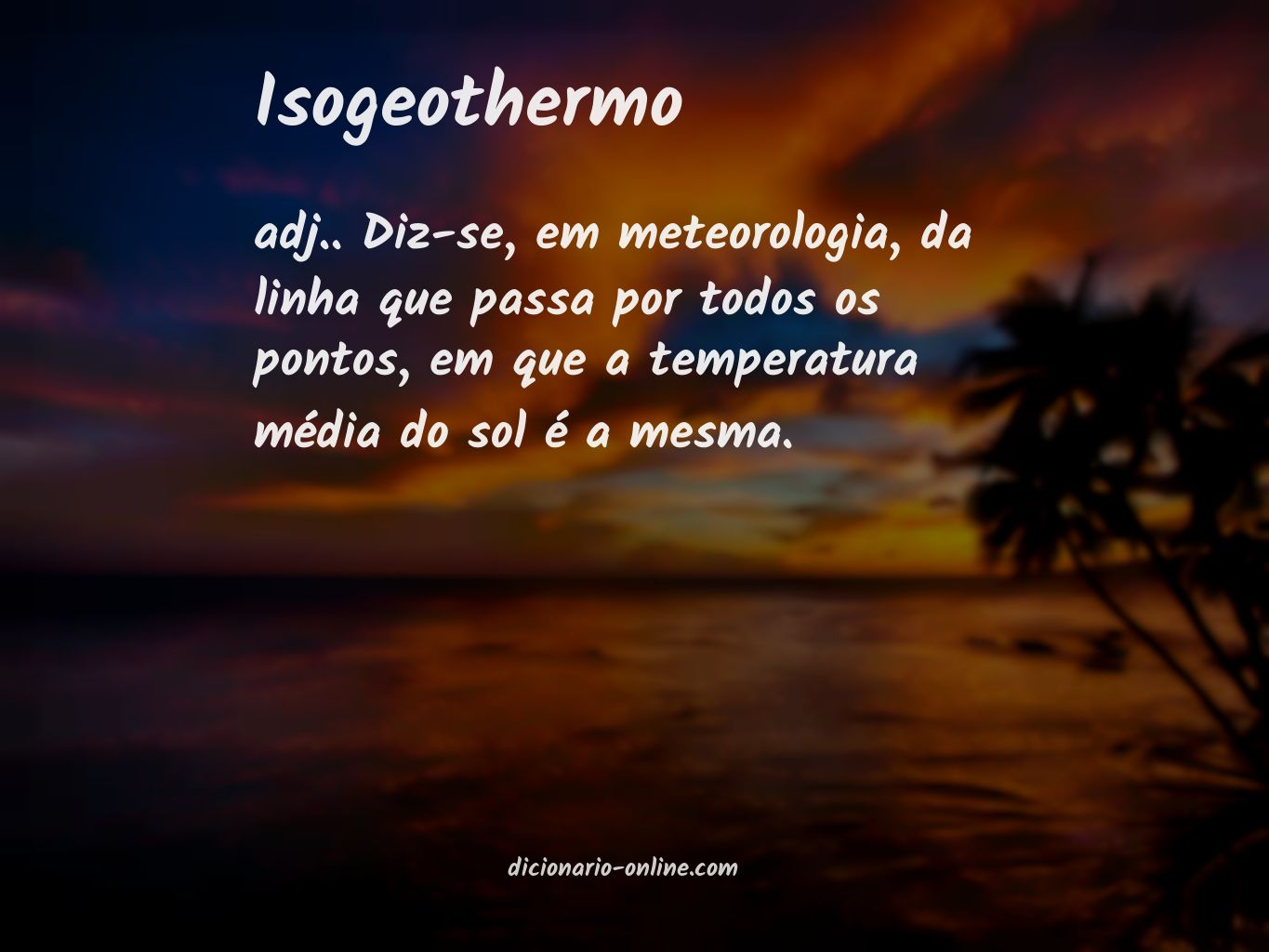 Significado de isogeothermo