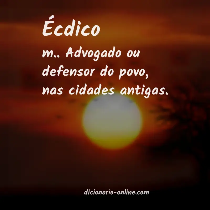 Significado de écdico