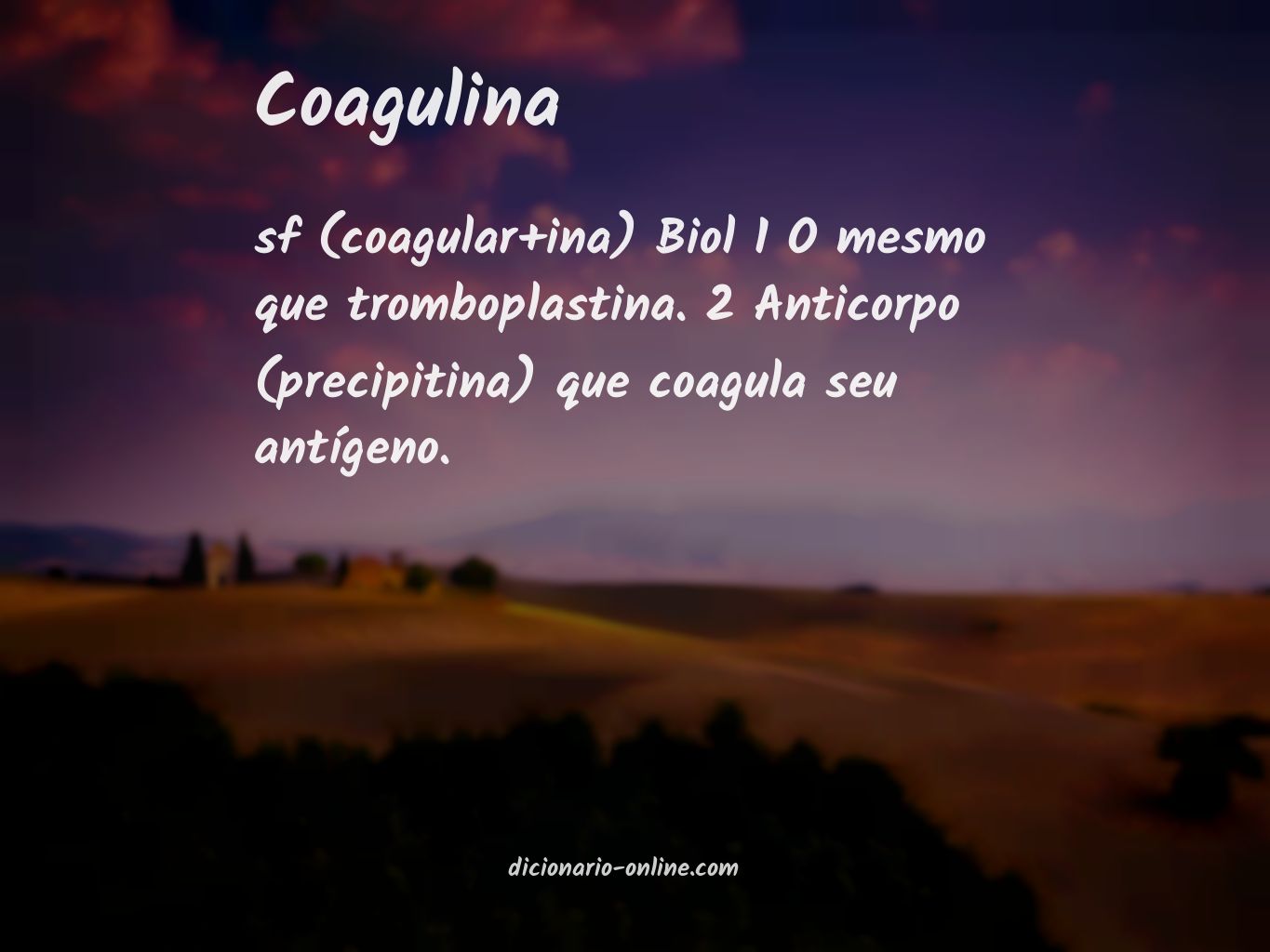 Significado de coagulina