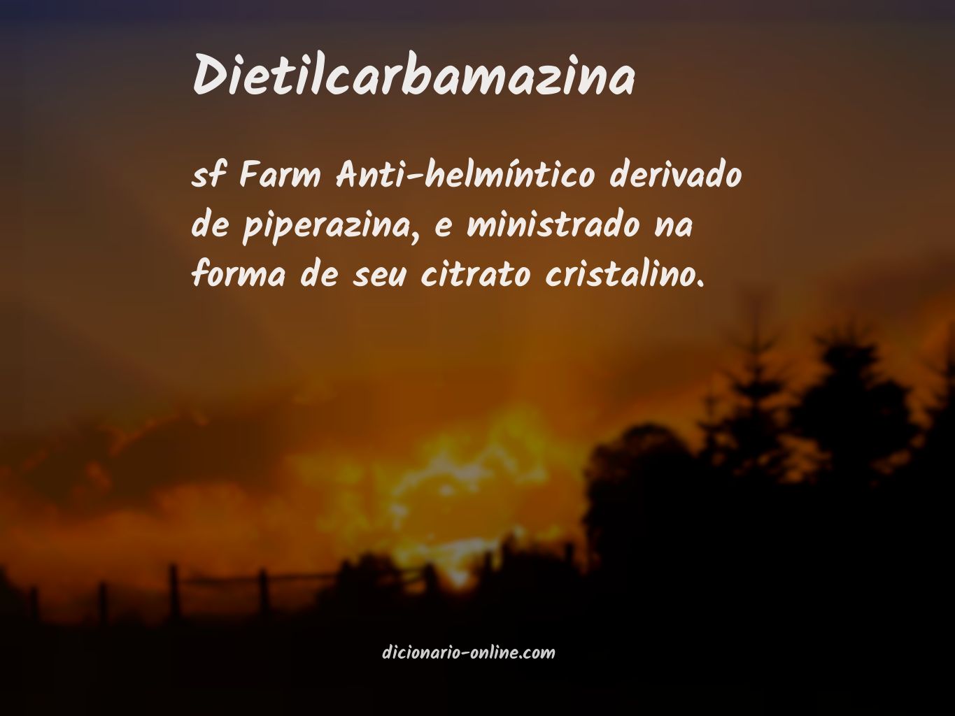 Significado de dietilcarbamazina
