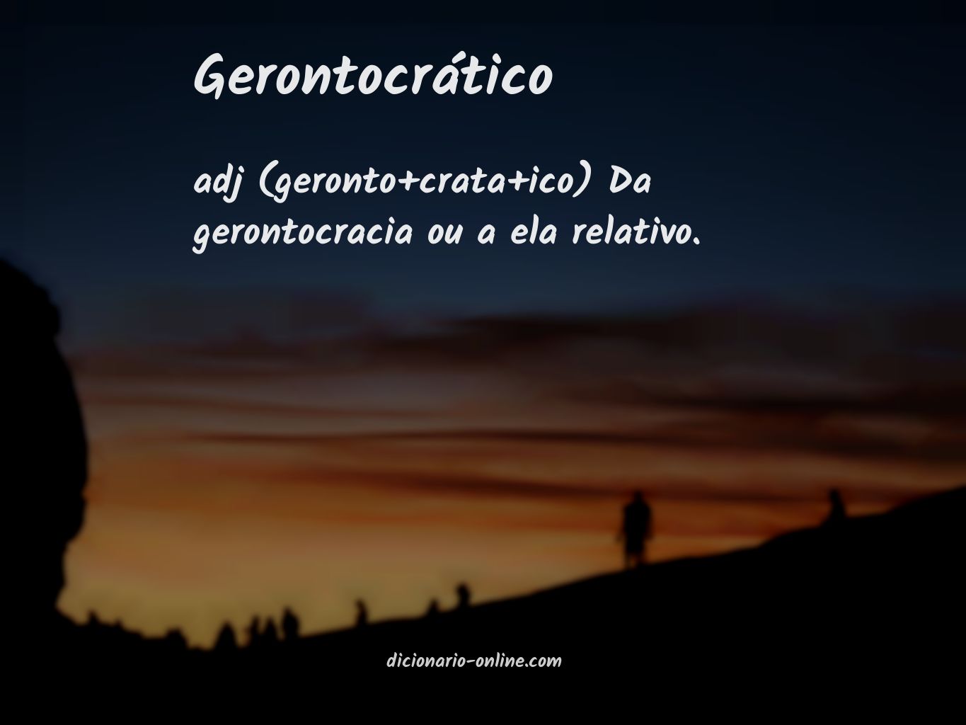 Significado de gerontocrático