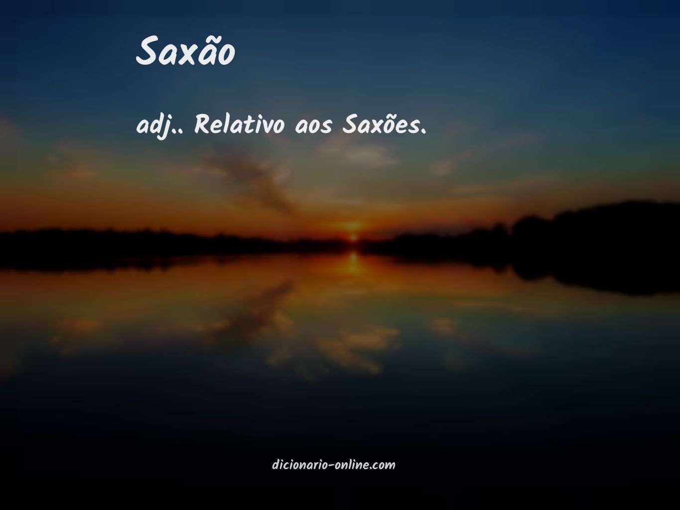 Significado de saxão