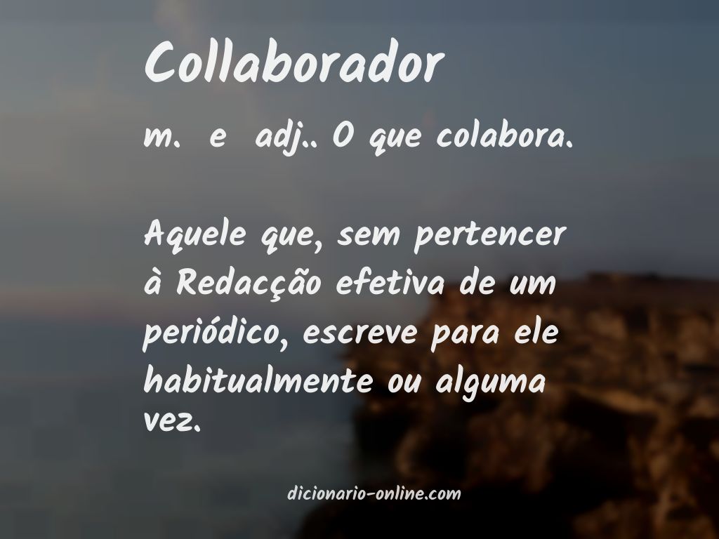 Significado de collaborador