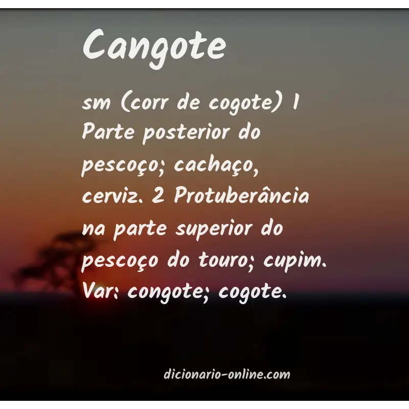 Significado de cangote