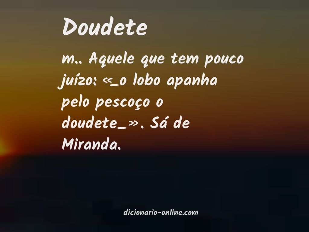 Significado de doudete