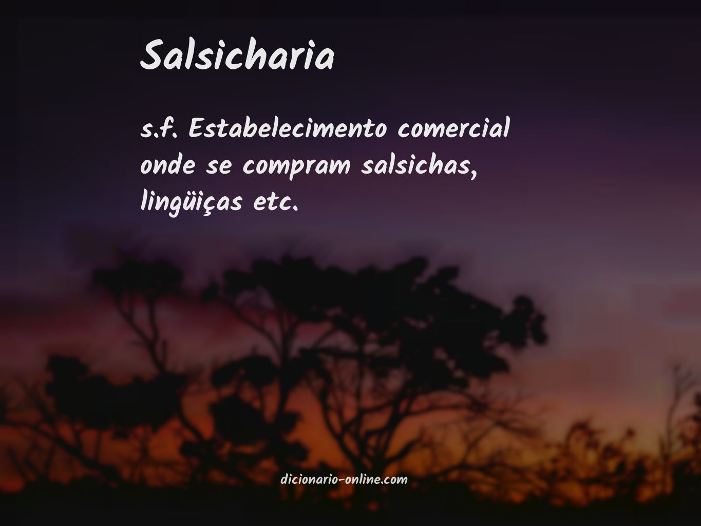 Significado de salsicharia