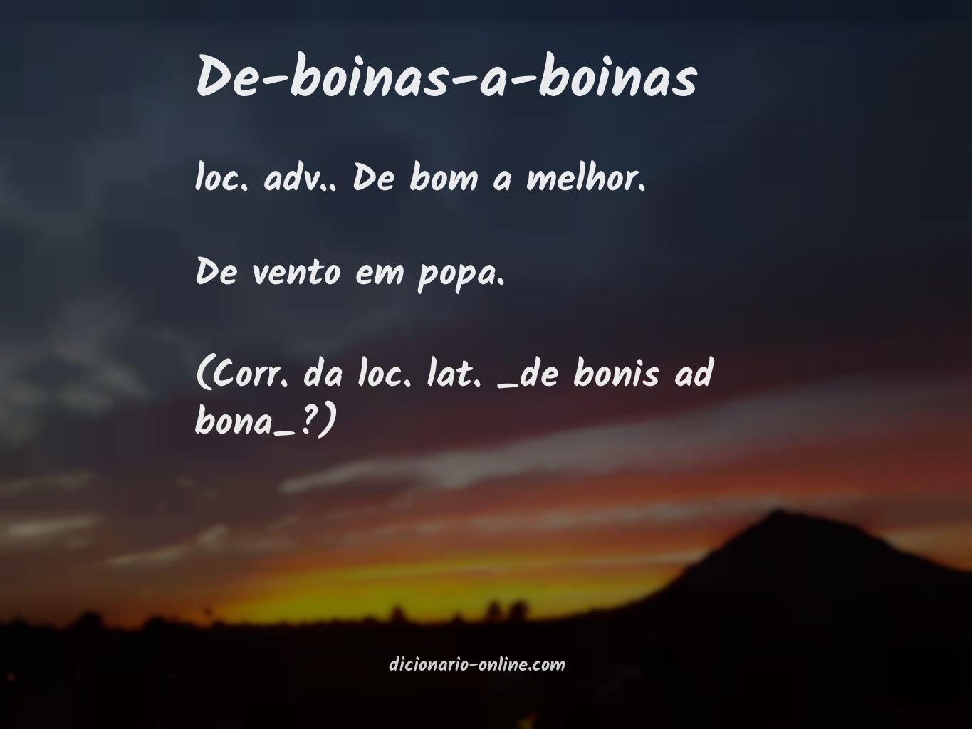 Significado de de-boinas-a-boinas