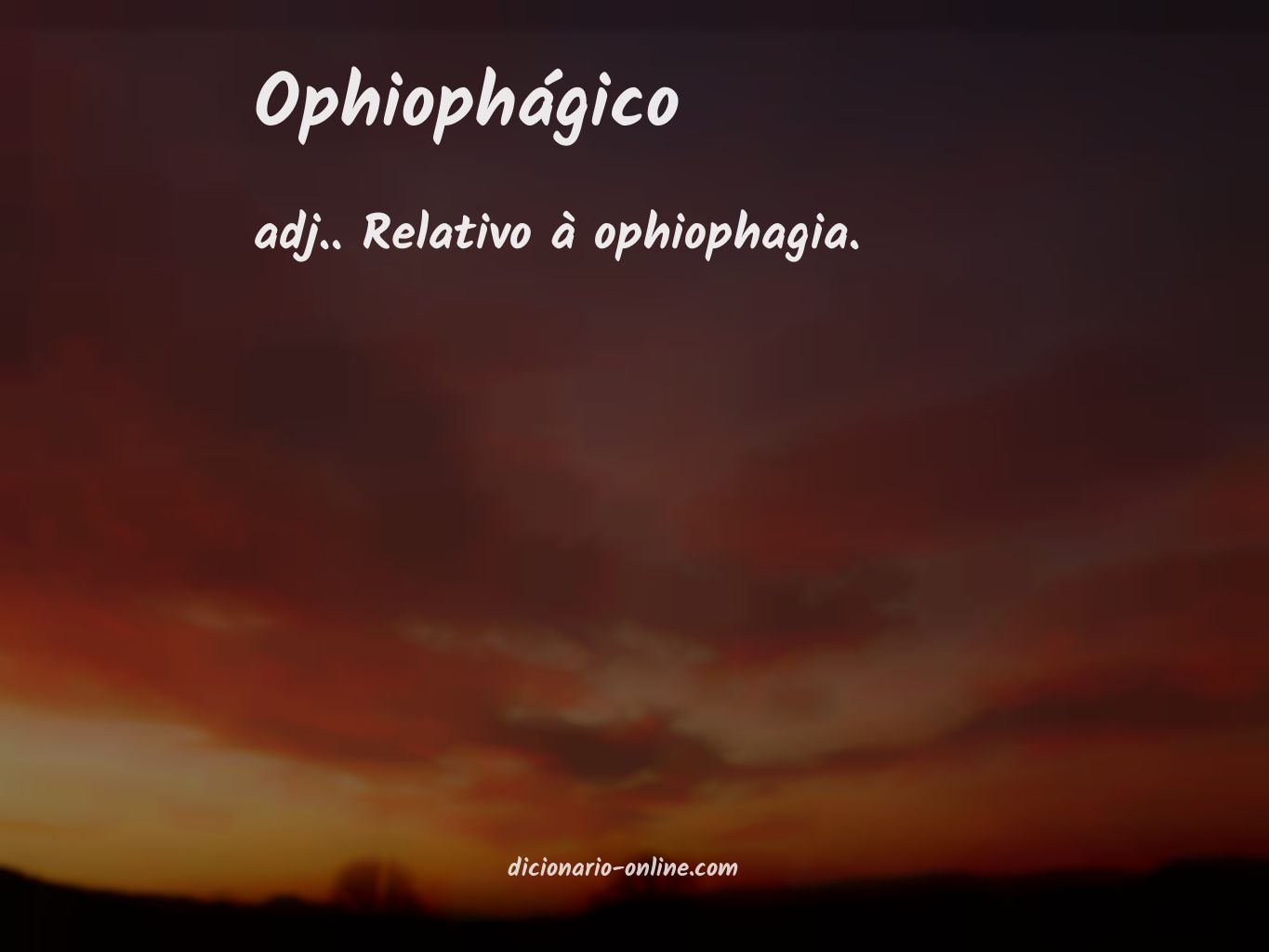 Significado de ophiophágico