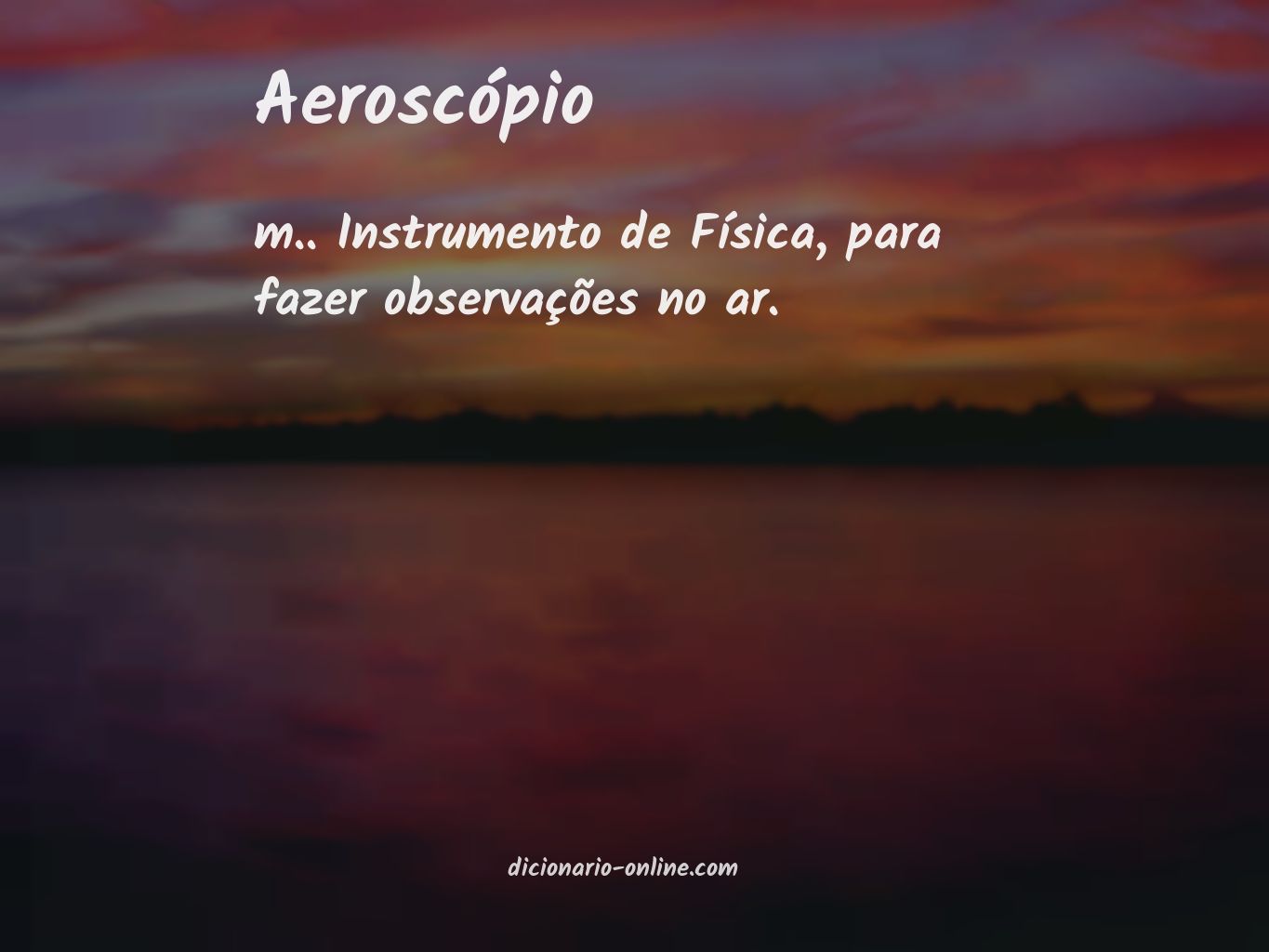 Significado de aeroscópio