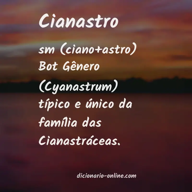 Significado de cianastro