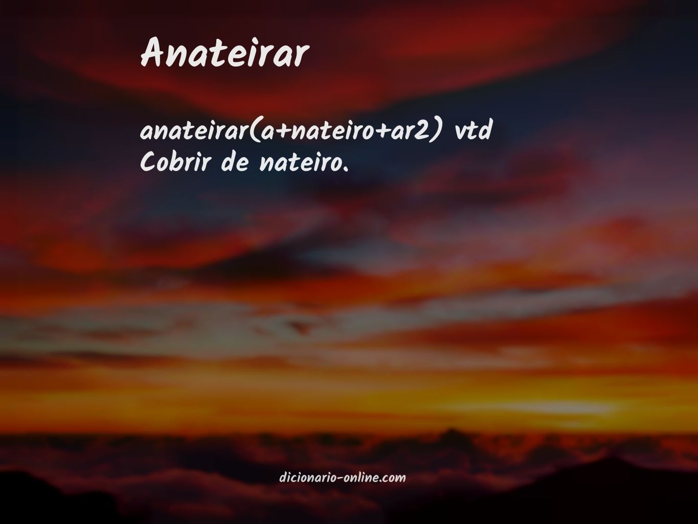 Significado de anateirar