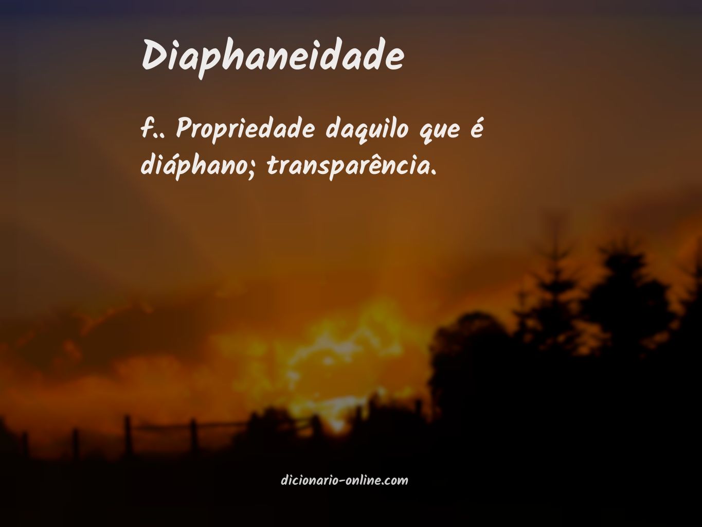 Significado de diaphaneidade